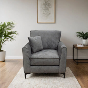 Charcoal Hampton Fabric Armchair | Kensington Grey