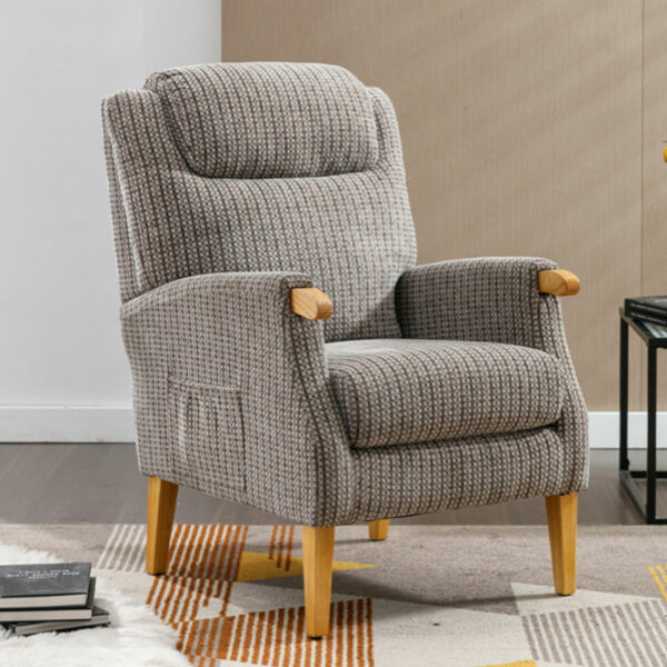 Apollo Fireside Chair - Latte | Assembly Required | Clearance