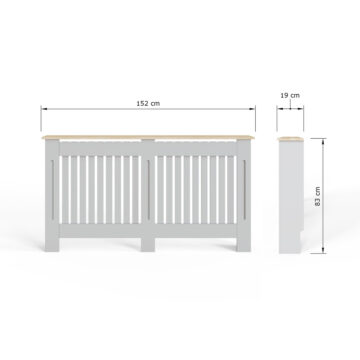 Shortfast Grey Radiator Cover Large