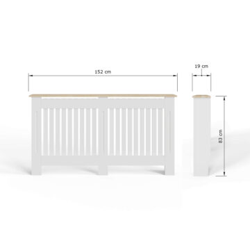 Shortfast White Radiator Cover Large