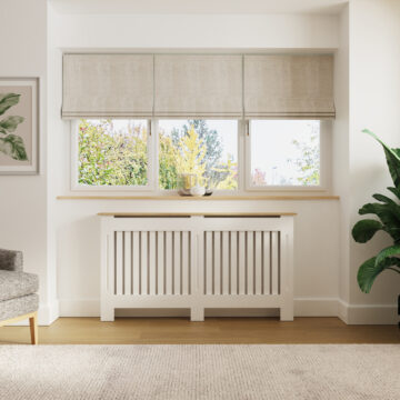 Shortfast White Radiator Cover Large
