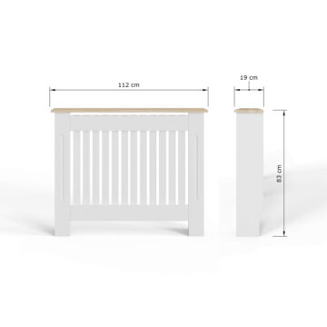 Shortfast White Radiator Cover Medium