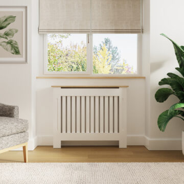Shortfast White Radiator Cover Medium