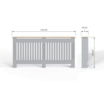 Shortfast Grey Radiator Cover Extra Large
