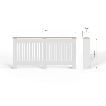 Shortfast White Radiator Cover Extra Large