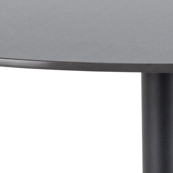 Malta Ceramic Round Bar Table in Matt Black | Assembly Required