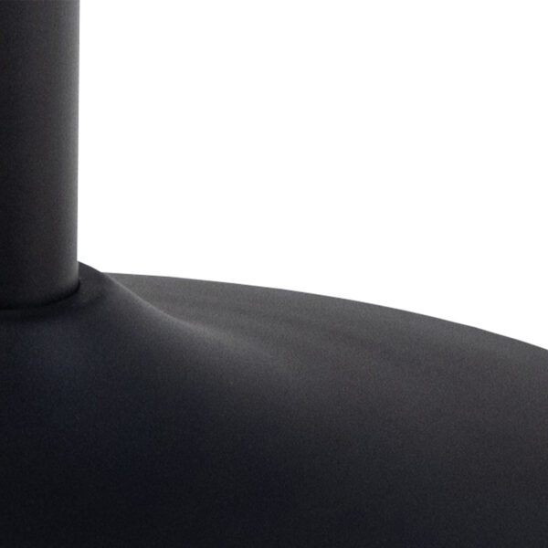 Malta Ceramic Round Bar Table in Matt Black | Assembly Required