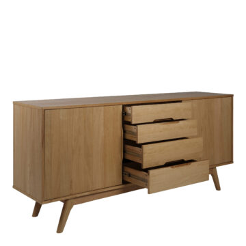 Martel Oak 2 Door 4 Drawer Sideboard