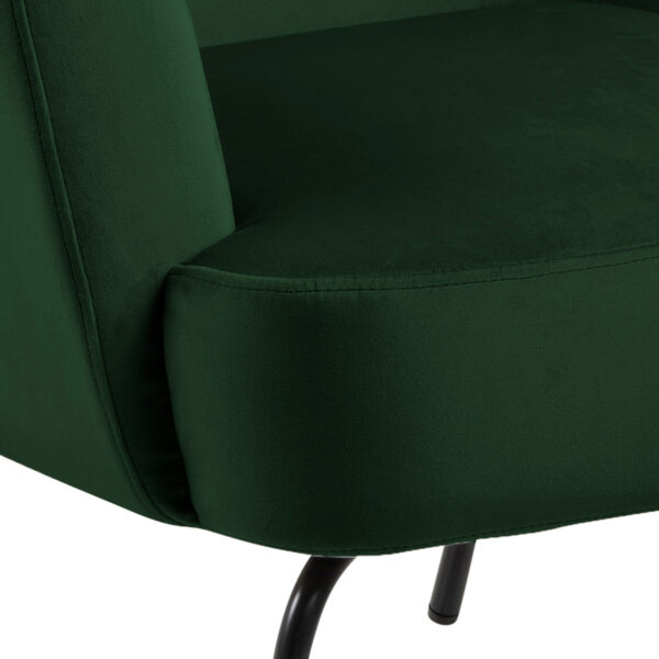 Melissa Lounge Chair in Forest Green | Assembly Required