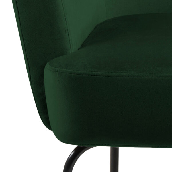 Melissa Lounge Chair in Forest Green | Assembly Required