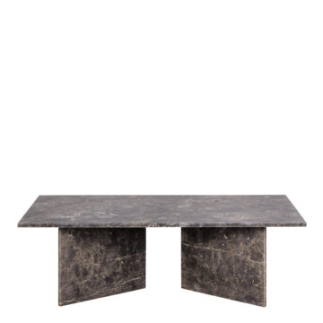 Morgan Coffee Table with Marron Marble Top 90cm
