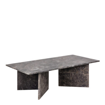 Morgan Coffee Table with Marron Marble Top 90cm