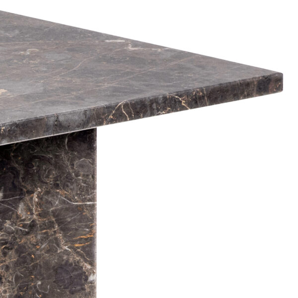 Morgan Coffee Table with Marron Marble Top 90cm | Assembly Required