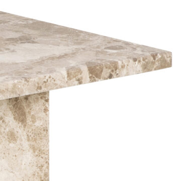 Morgan Brown Marble Rectangular Coffee Table