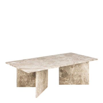 Morgan Rectangular Coffee Table in Brown Marble