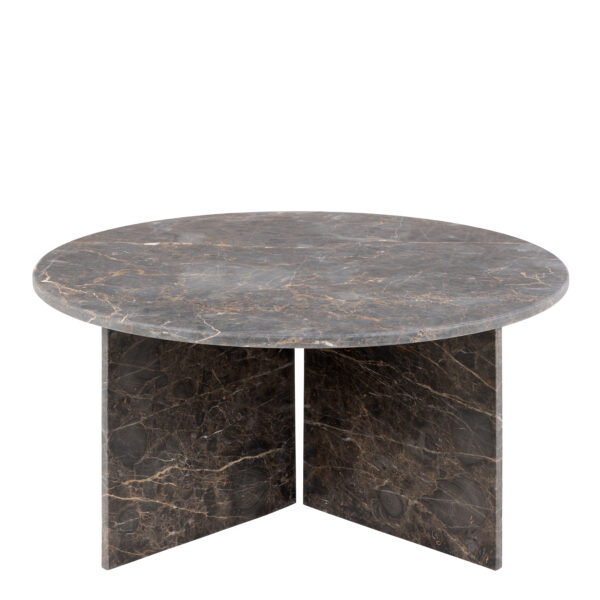 Morgan Round Coffee Table in Marron Marble