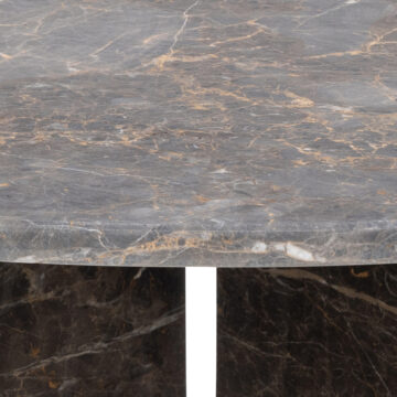 Morgan Round Coffee Table in Marron Marble