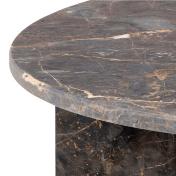 Morgan Round Coffee Table in Marron Marble