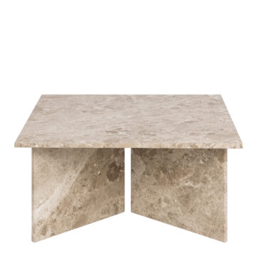 Morgan Square Coffee Table in Brown Marble