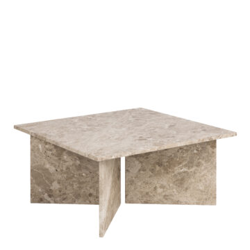 Morgan Square Coffee Table in Brown Marble