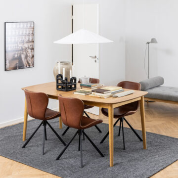 Mount Rectangular Dining Table | Oak Finish