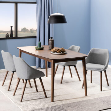 Mount Rectangular Dining Table | Walnut Finish