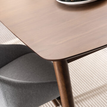 Mount Rectangular Dining Table | Walnut Finish