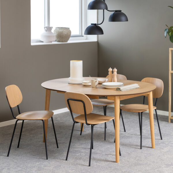 Mount Round Dining Table in Oak | Assembly Required