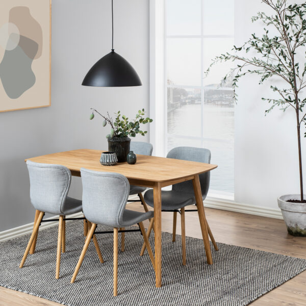 Nagano Rectangular Dining Table in Oak | Assembly Required