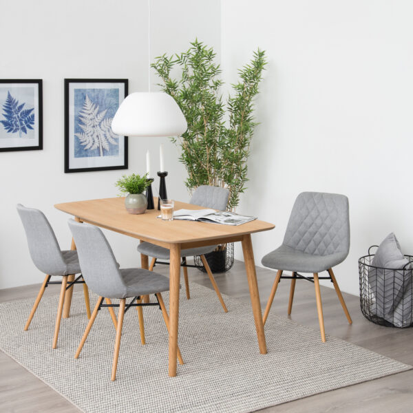 Nagano Rectangular Dining Table in Oak | Assembly Required