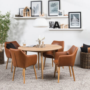 Nagano Oak Round Dining Table
