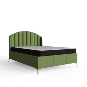 Haikou Green 5′ King Size End Lift Ottoman Storage Bed