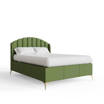 Haikou Green 5′ King Size End Lift Ottoman Storage Bed