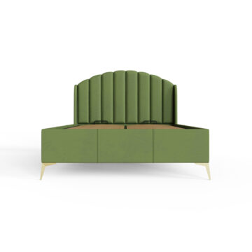 Haikou Green 5′ King Size End Lift Ottoman Storage Bed