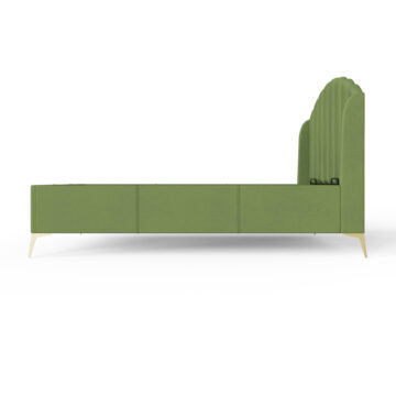 Haikou Green 5′ King Size End Lift Ottoman Storage Bed