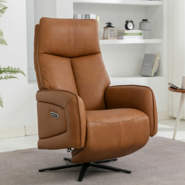 Hermes Electric Swivel Chair - Camel