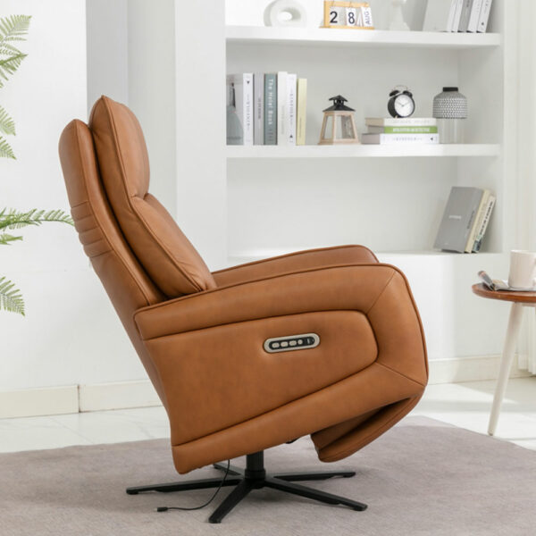 Hermes Electric Swivel Chair - Camel
