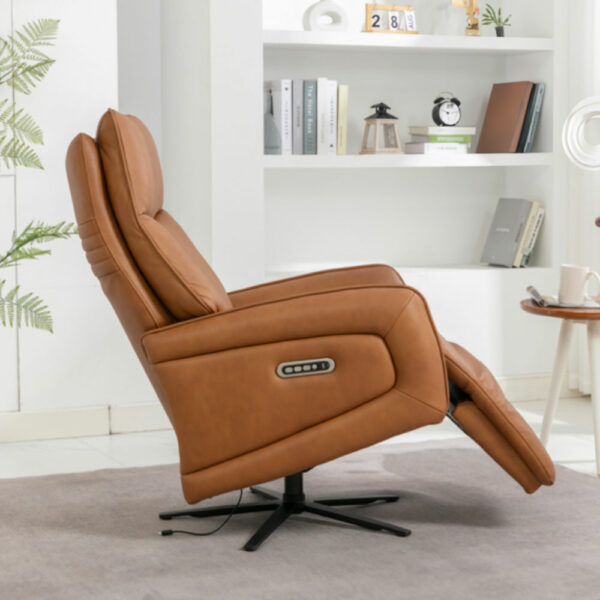 Hermes Electric Swivel Chair - Camel