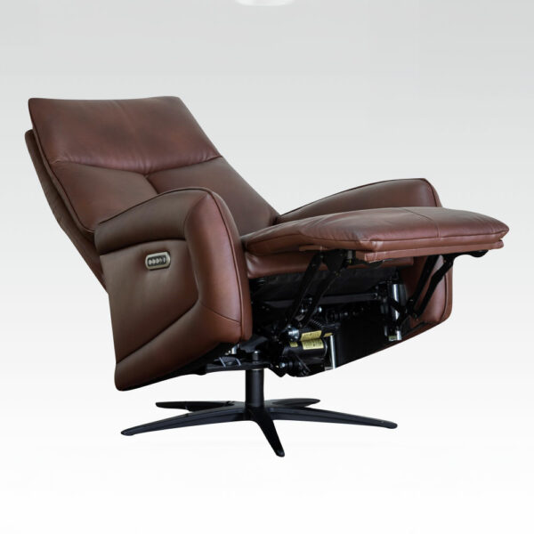 Hermes Swivel Chair - Dark Brown | Fully Assembled