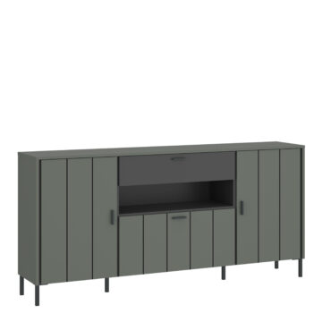 Rivendell Sideboard 2 Door 1 Flap 1 Drawer in Green/Grey