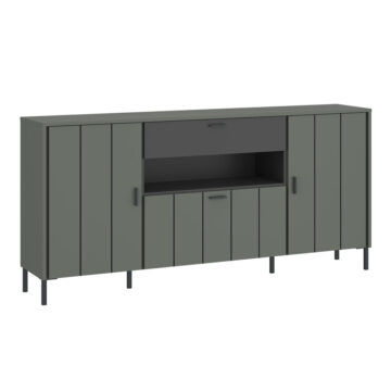 Rivendell Sideboard 2 Door 1 Flap 1 Drawer in Green/Grey