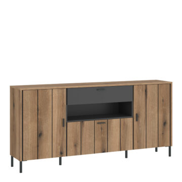 Rivendell Sideboard 2 Door 1 Flap 1 Drawer in Oak/Grey