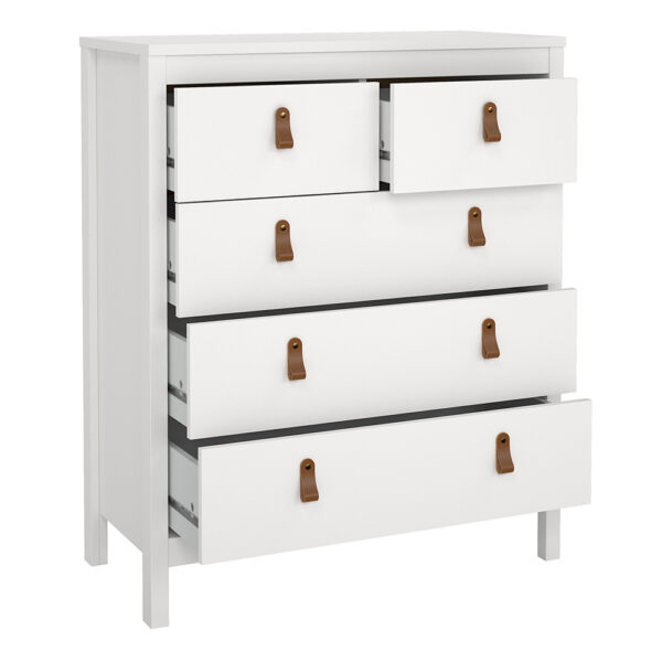 Seville 3 Piece Bundle, Bedside, Chest and 2 Door Wardrobe in White | Assembly Required