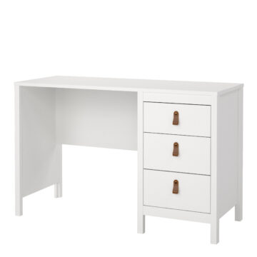 Seville White 3 Drawer Desk