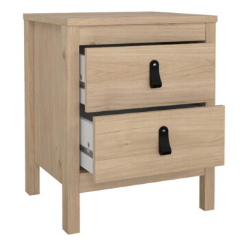 Seville Package – Bedside Table 2 drawers + Chest 3+2 drawer + Wardrobe with 3 doors in Jackson Hickory Oak