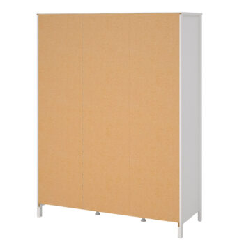 Seville White 2 Door Wardrobe with Drawers & Mirror
