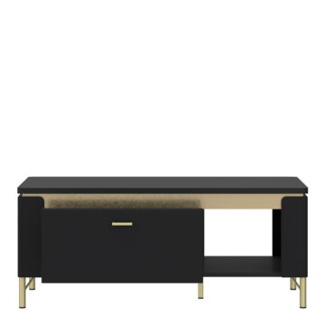 Talos Coffee Table 1 Drawer in Black Matt/Gold