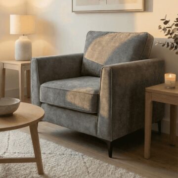 Charcoal Hampton Fabric Armchair | Kensington Grey