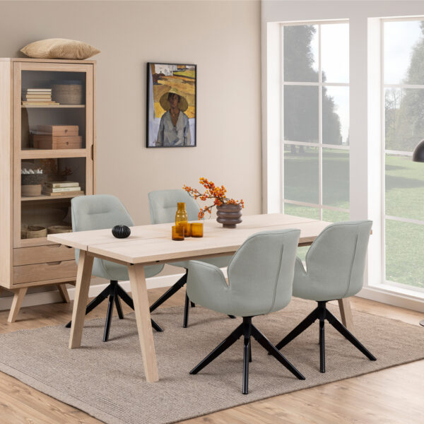 Whistler Rectanglar Dining Table in White Oak | Assembly Required