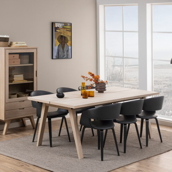 Whistler Rectanglar Dining Table in White Oak | Assembly Required